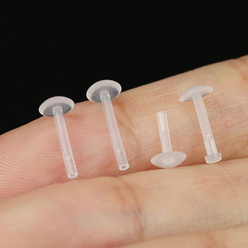 10 Stück modische, transparente Acryl-Nasenpiercings (16 Gauge), unsichtbar, für Damen und Herren, 6 mm, 8 mm, 10 mm, 12 mm_voghion.com