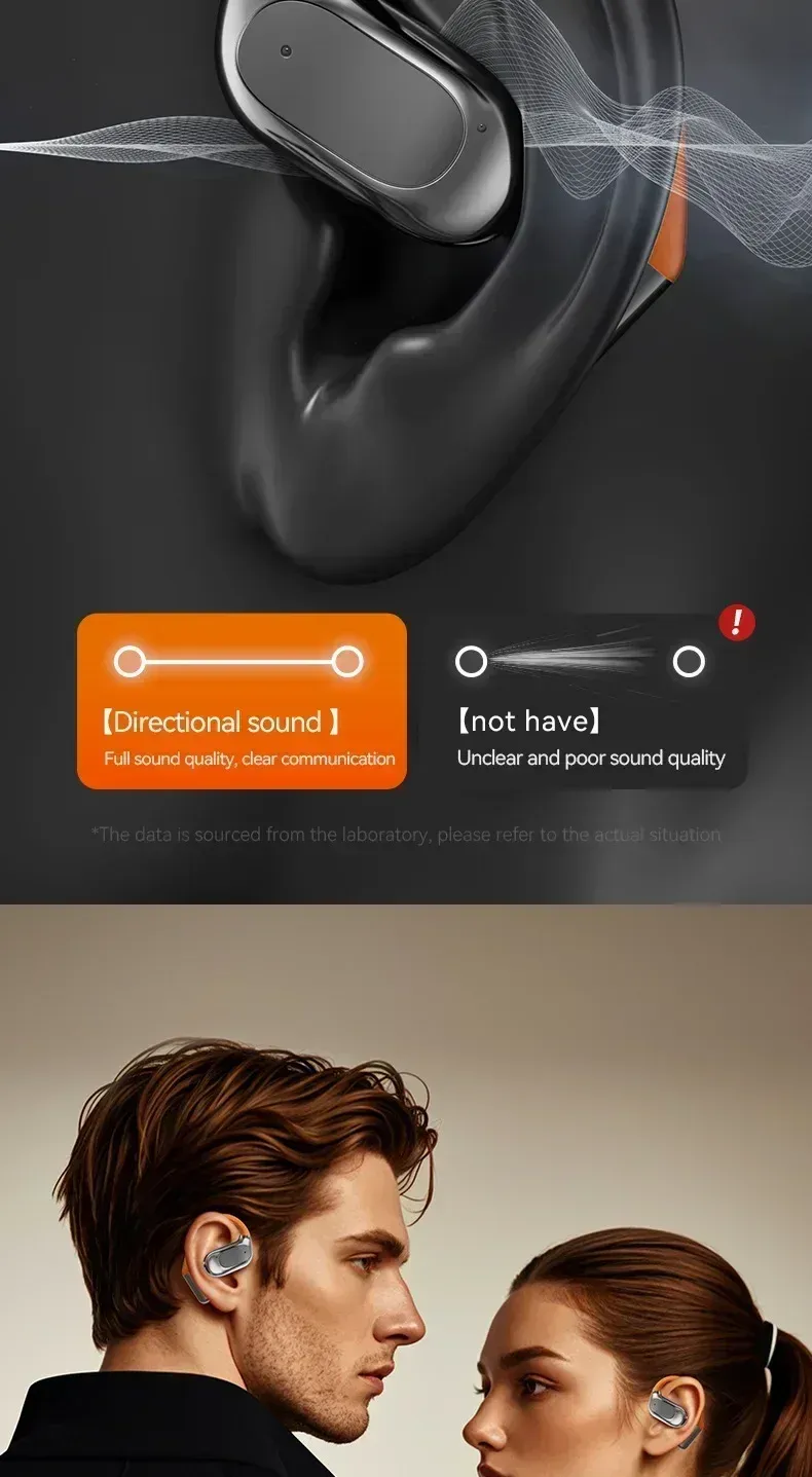 M113 OWS Open Translation Bluetooth Headset Ultra Long Life Hanging Ear Wireless Bluetooth Headset Aluminium Gold Sport Style_voghion.com
