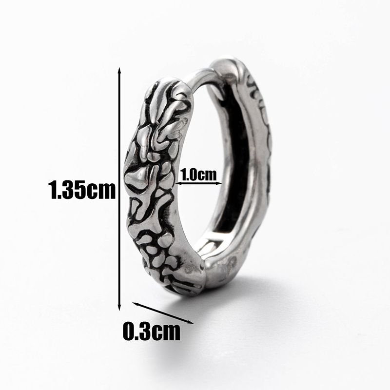 Neue Herren-Piercing-Ohrringe aus Edelstahl, Tigerkreuz, Pentagramm, geometrisches Muster, modische Ohrmanschetten_voghion.com