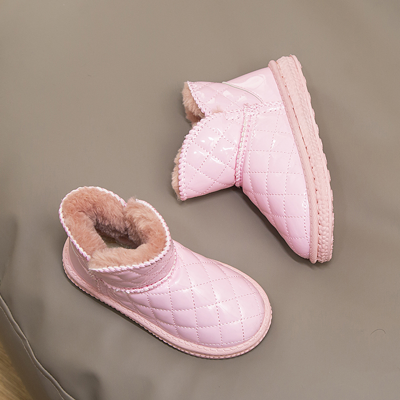 Mädchen-Schneestiefel, leicht, rutschfest, mittelhohe Winterschuhe für kleine und große Kinder_voghion.com