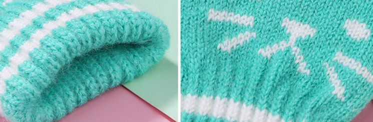 Kids'scarf, hat & glove sets Male and female students knitted jacquard cute kitten thick wool warm gloves_voghion.com