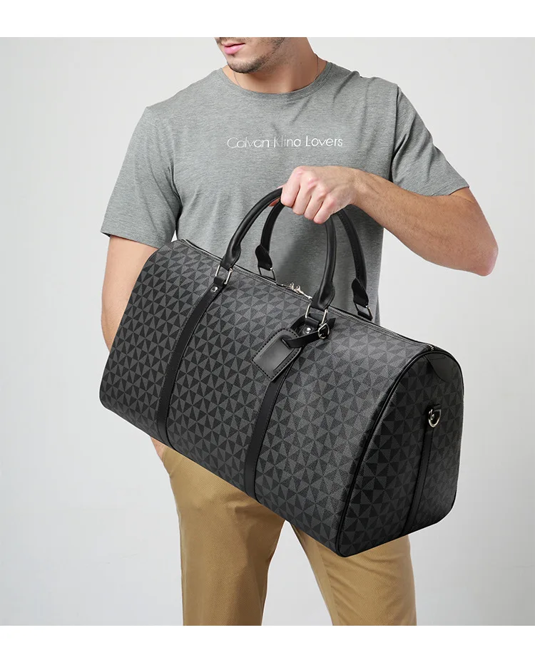 2024 mode Wasserdichte Pu Fitness Handtasche Für Männer Leder Schulter Tasche Business Große Reise Duffle Gepäck Tasche Für Männliche_voghion.com