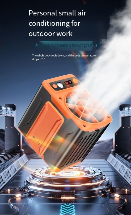 Multi-function hanging waist fan portable waist outdoor cooling hanging neck charging lighting cooling_voghion.com
