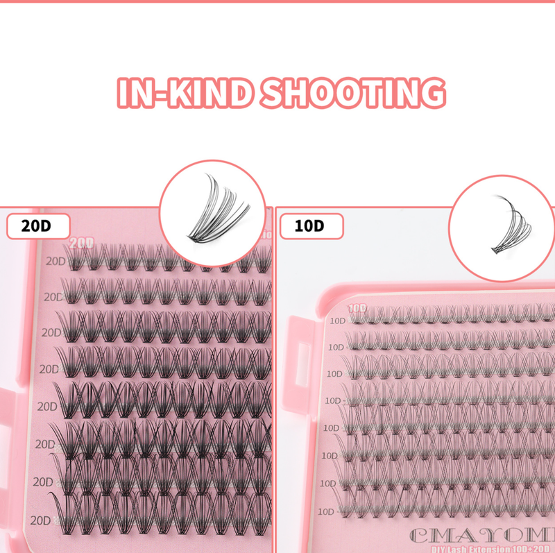 640 - Cluster Large - Capacity! 30D40D Lash Book, Thick Individual Fluffy Lashes, D - Curl Segmented False Eyelashes, Extremely Charming_voghion.com