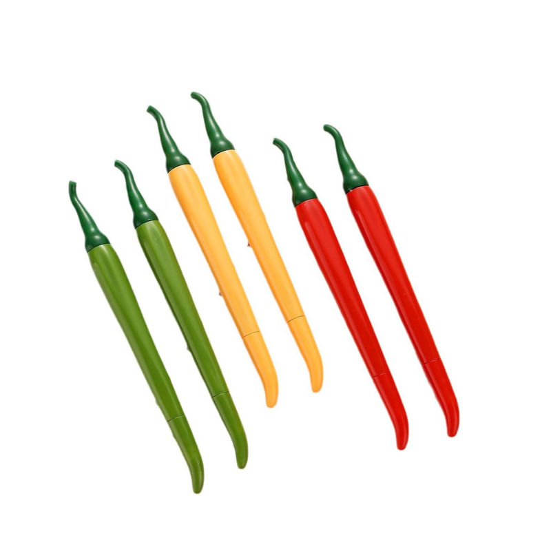 Stylo à bille amusant en forme de piment – Stylo d'écriture fantaisie à encre noire de 0,5 mm pour étudiants, bureau et cadeaux créatifs_voghion.com