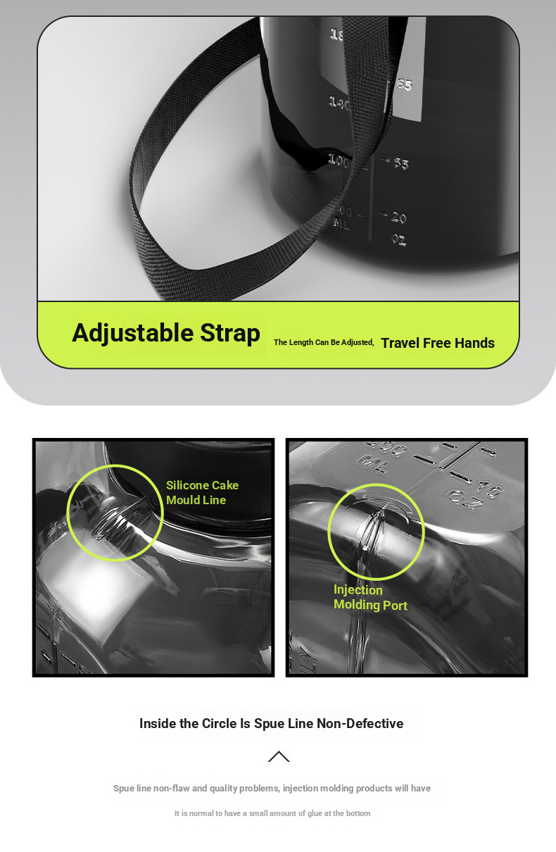 Tazza d'acqua di grande capacità, per uomo e donna, portatile, per sport, fitness, pancia, Dundong, secchio, tazza spaziale in plastica_voghion.com