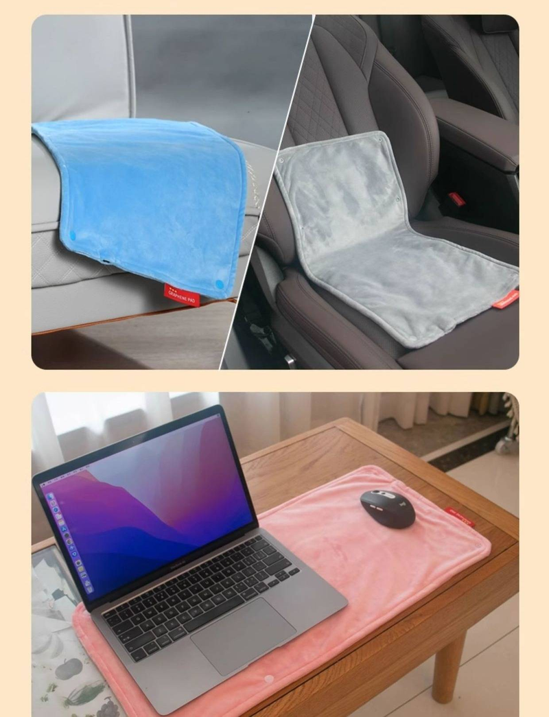 Hold USB Graphene Small Size Electric Heating Cushion Outdoor Camping Heat Therapy Knee Pad Blanket_voghion.com