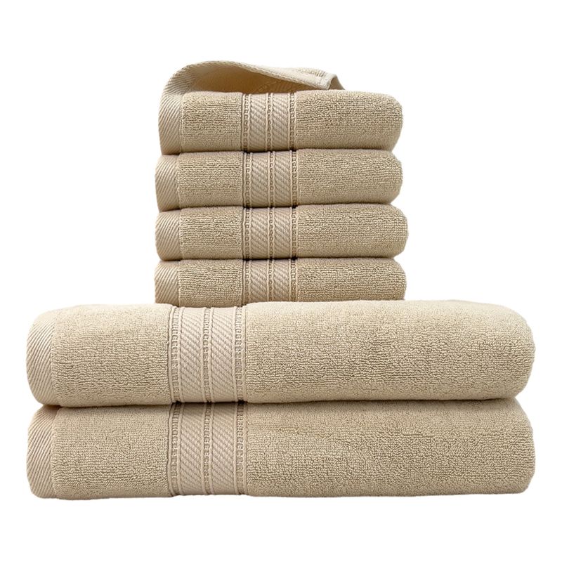 Set van 6 handdoeken en badhanddoeken van 100% katoen - ultrazacht en zeer absorberend (voor gezicht en bad, hypoallergeen)_voghion.com