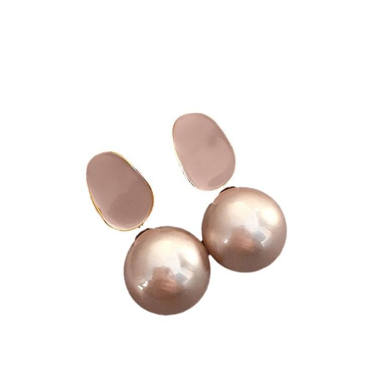 Orecchini a forma di fiore con perle d'acqua dolce, placcati in oro vero, in argento e con ago, alla moda e di alta qualità, luce francese di lusso_voghion.com