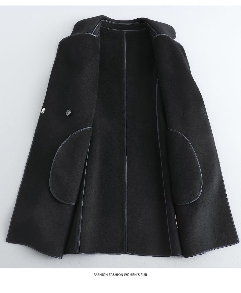 Schmaler Wollmantel im koreanischen Stil für Damen – Eleganter langer Mantel mit Schnürung für Herbst & Winter_voghion.com