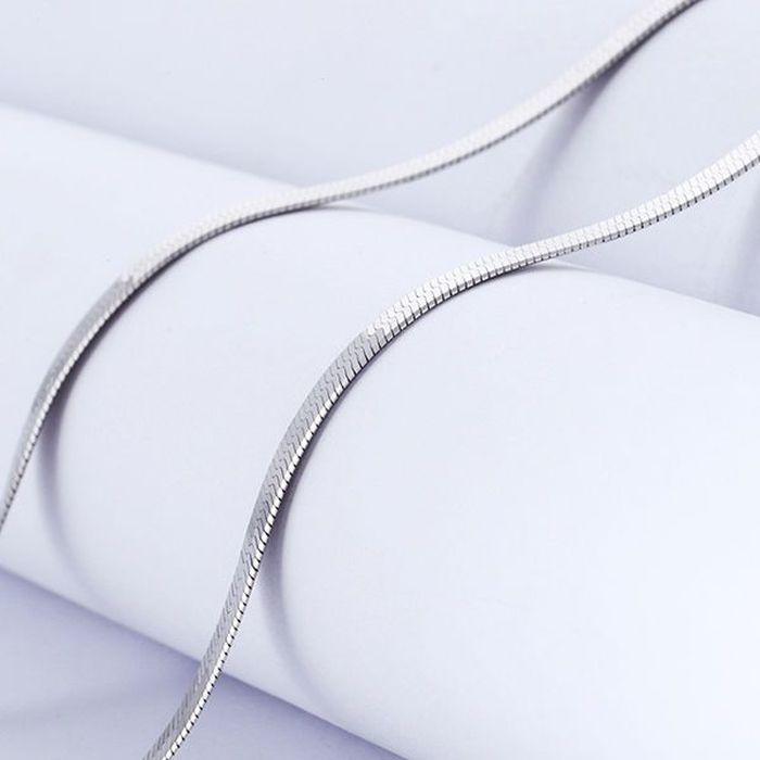 Mode Nieuwe Sterg Sier fijne 4MM Blade Ketting Ketting voor Vrouwen MANNEN bruiloft feest Sieraden Beste vriend Vakantie geschenken_voghion.com