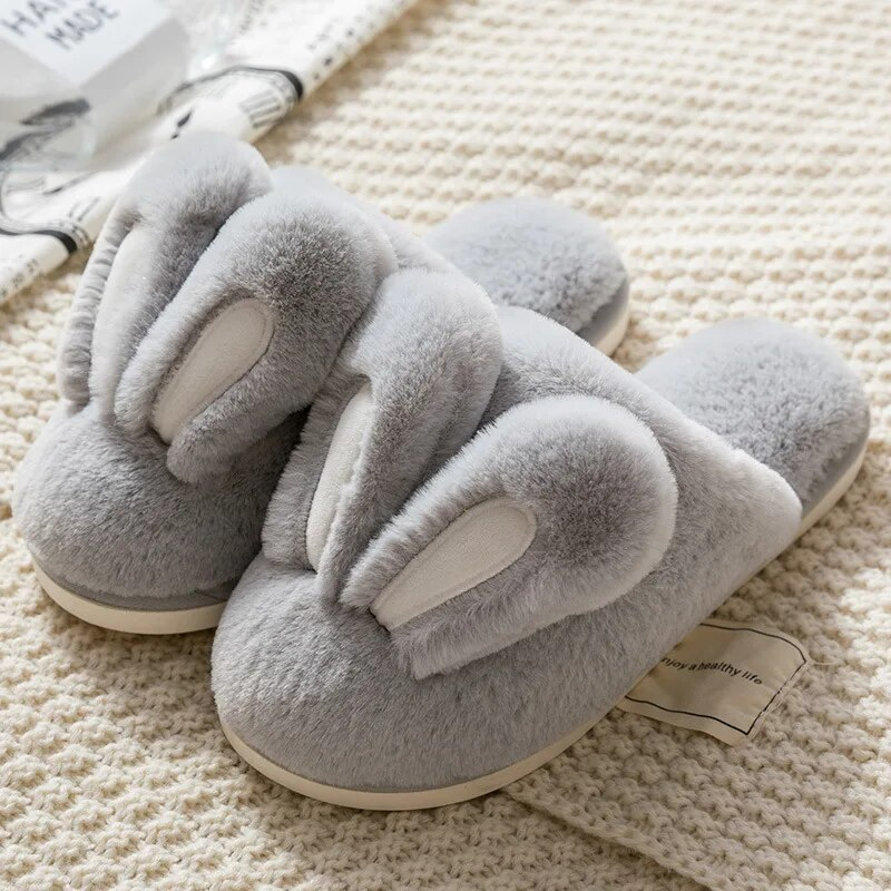 Paar Winter Zu Hause Frauen Schuhe Nette Cartoon Katze Hausschuhe Männer Warme Plüsch Gleitet Schlafzimmer Nicht-Slip Boden Pantoffel_voghion.com