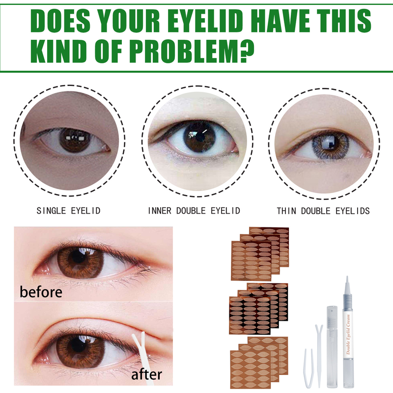 double eyelid Beautiful p set, natural, long-lasting, invisible, breathable, and non adhesive shaped large eye beauty    shaed_voghion.com