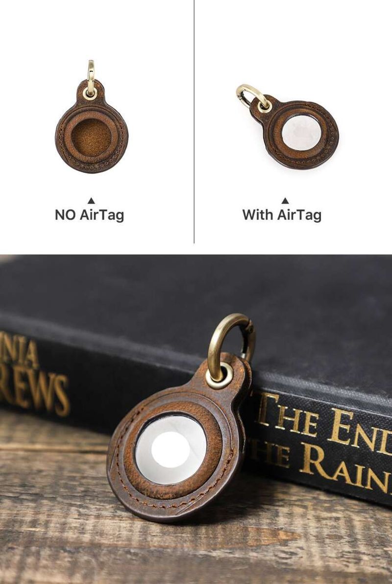 Suitable for Airtag protective pet keychain, positioning tracker, leather case, anti loss artifact_voghion.com