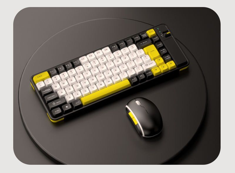 QW06 Office Entertainment Dual-Mode-Farbtastatur- und Maus-Set Drahtlose Bluetooth-Universaltastatur Mädchen Hochwertiges Set_voghion.com