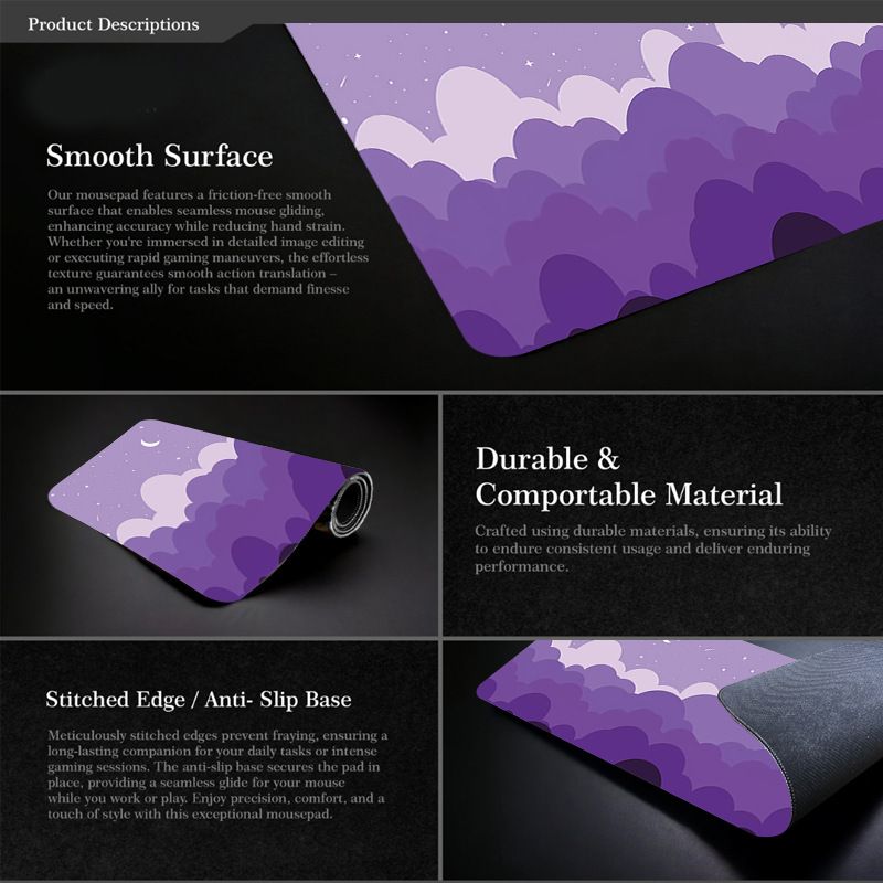 Hot-selling Yuntian Mouse Pad Cute Oversized Office Desk Pad Clou Sky Rubber Pad Rubber Non-slip_voghion.com