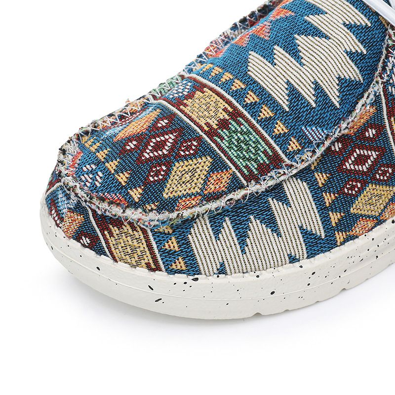 Bohemian style couple canvas casual lightweight loafers, men's and women's cloth shoes, Canvas Loafers_voghion.com