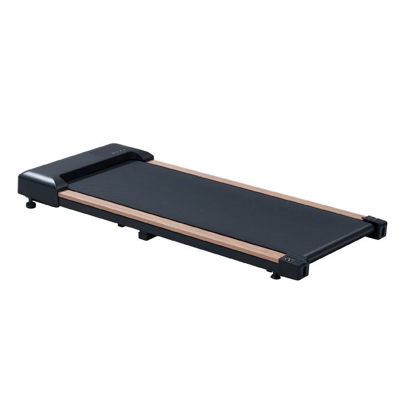 2.25HP Under Desk Treadmill, Portable Wood Walking Pad For Home & Office, Compact Running & Walking Machine With Remote Control, LED Display, Black_voghion.com