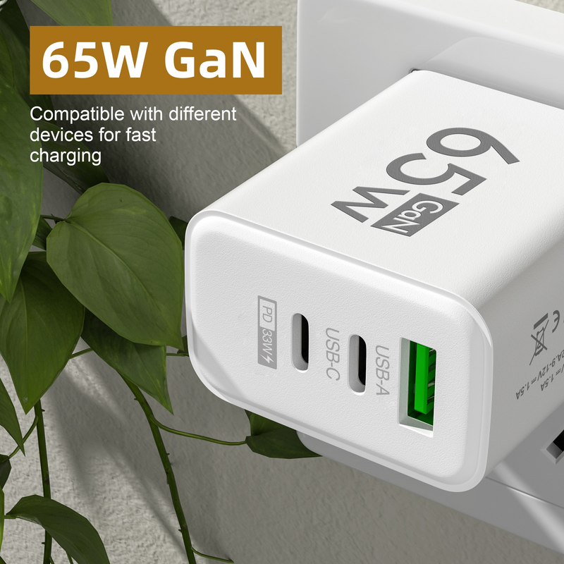 PD 65W USB C tip C punjač Quick Charge 3.0 4.0 QC3.0 QC4.0 Zidni brzi punjač za telefon adapter za napajanje za iPhone punjač_voghion.com