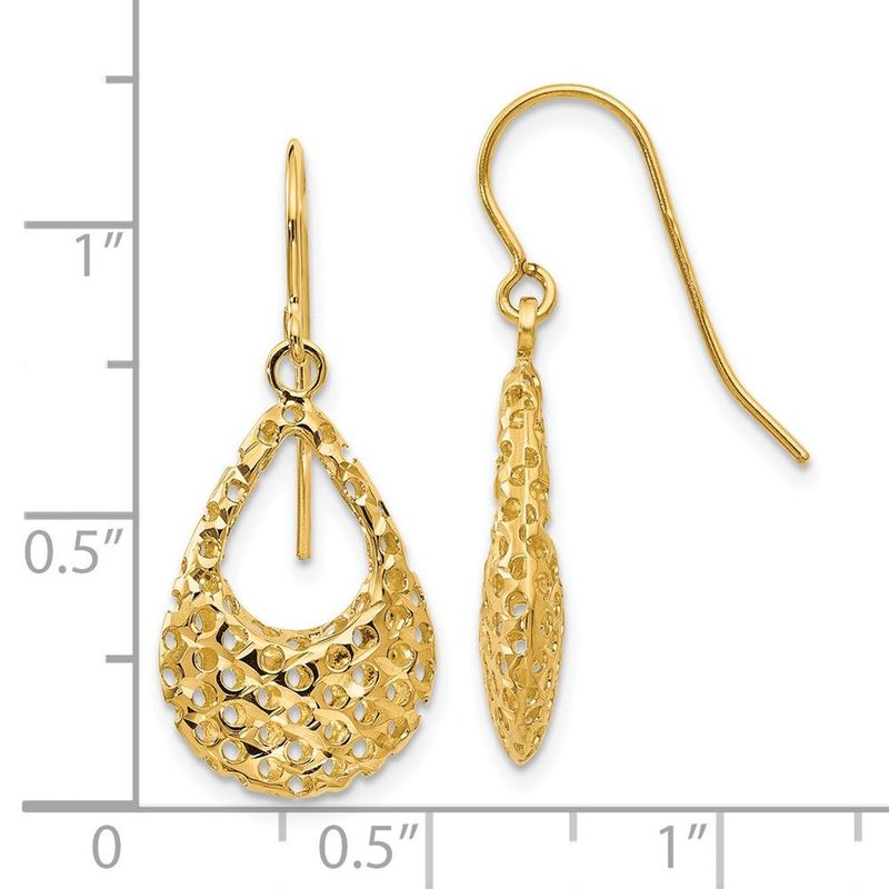 14K D/C Shepherd Hook Earrings_voghion.com