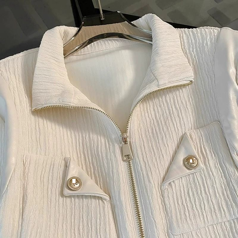 Hoogwaardig damesjack, casual broek met wijde pijpen, twee stukken wolk_voghion.com