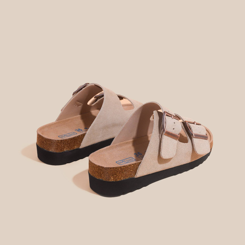 Hausschuhe Damen Leder Vintage Sandalen Damen Sommerkleidung Casual All-in-One Linie mit Strandsandalen_voghion.com