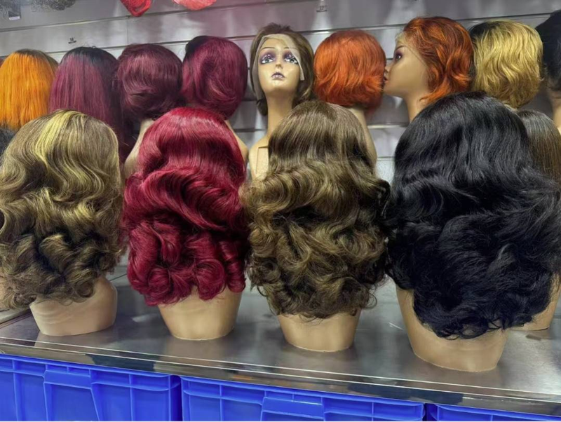 Parrucca di capelli umani senza colla con pizzo frontale trasparente HD 13x4, bionda colorata, 250% densità, ondulata, pronta da indossare, pronta da 4/27_voghion.com