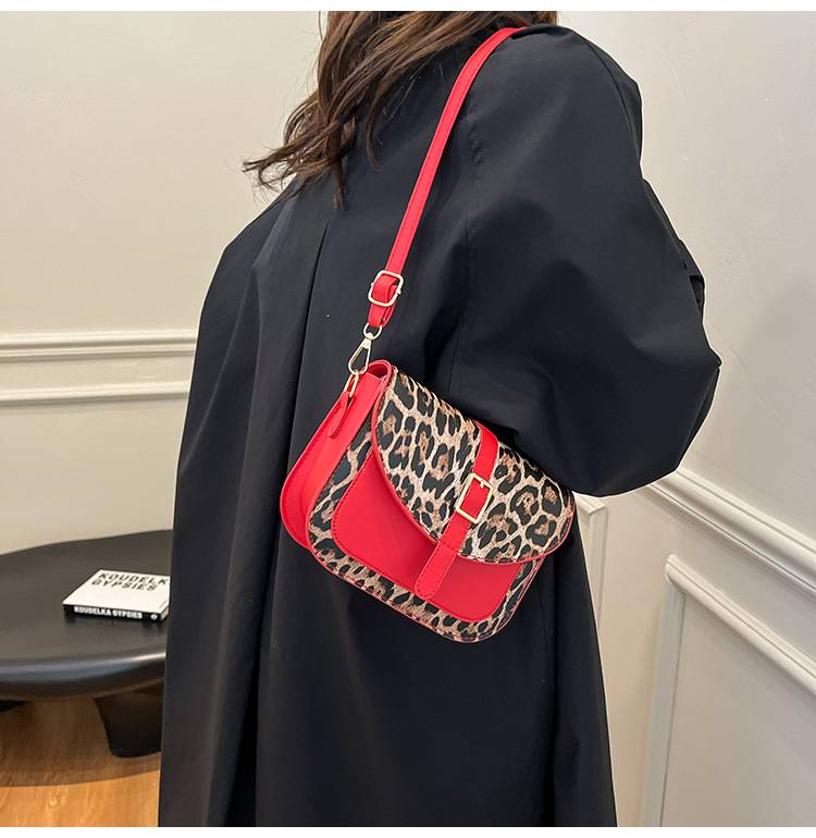 Cross-border Fashion Leopard-print Contrast Small Square Bag 2025 Spring New Shoulder Bag High-grade Messenger Bag_voghion.com