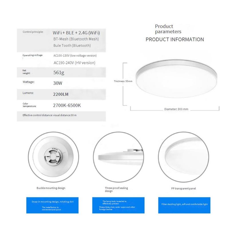 Melhoria da casa LED Full Spectrum Proteção para os olhos Lâmpada Moderna Simples Quarto Moderno Atmosfera Quarto Principal Quarto LED Lâmpada de teto_voghion.com