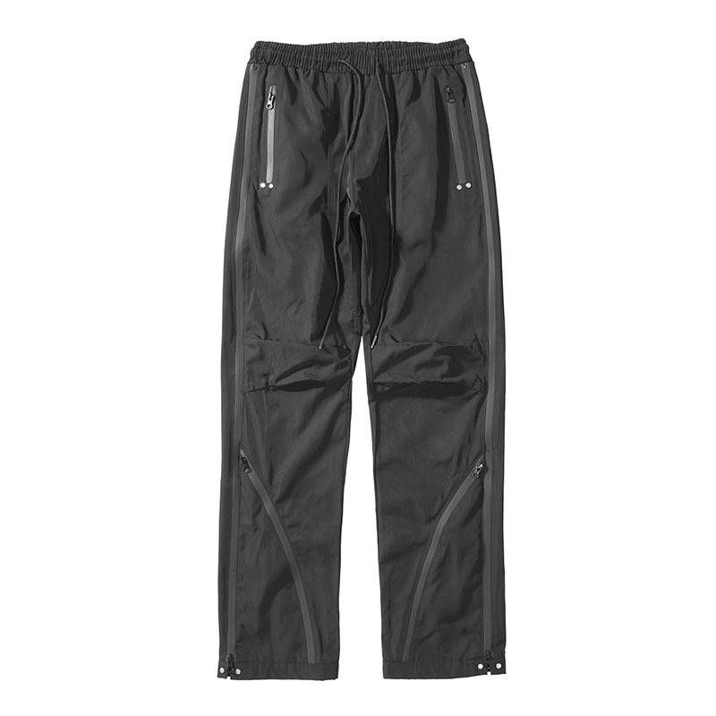 Herren-Streetwear-Cargohose – Locker geschnittene taktische Nylon-Jogginghose mit Reißverschlussdetails und urbanem Vibe-Style_voghion.com