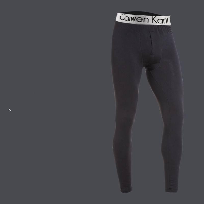 Men's Thermal Underwear – Slim Fit Base Layer Pants (Fleece & Non-Fleece Options, Black/White/Gray)_voghion.com