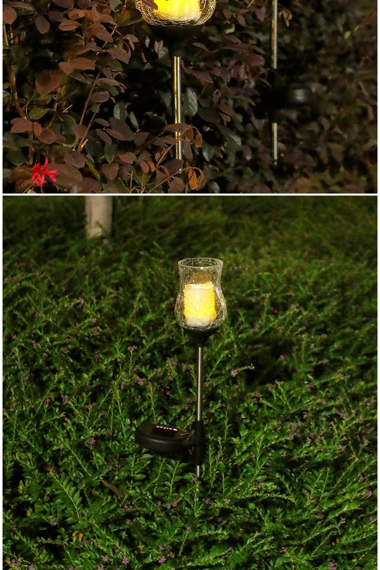 Solar Powered LED Tulip Garden Lights, Waterproof Outdoor Decorative Landscape Lighting For Patio, Lawn, Pathway_voghion.com