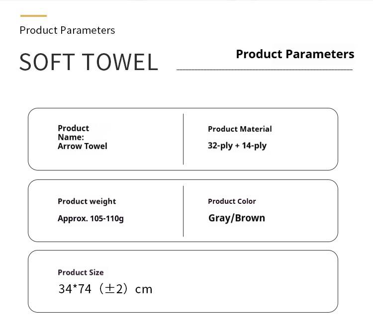 Zestaw ręczników bawełnianych – 32-warstwowe luksusowe ręczniki kąpielowe i do rąk, 34 x 74 cm i 34 x 34 cm, wzór żakardowy i w paski, do hoteli i siłowni (szary/brązowy)_voghion.com