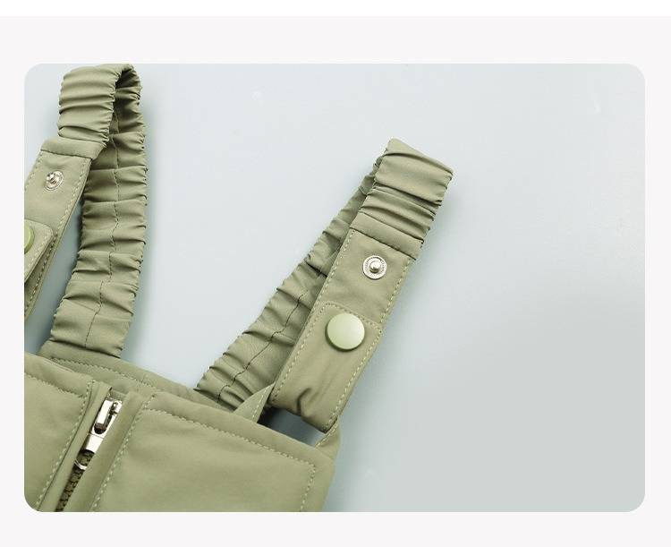 Set di piumini invernali premium per bambini - Tuta da neve calda in 2 pezzi per ragazzi e ragazze, morbido cappotto con cappuccio e bavaglino staccabile, imbottitura in piumino d'anatra bianca al 50%_voghion.com