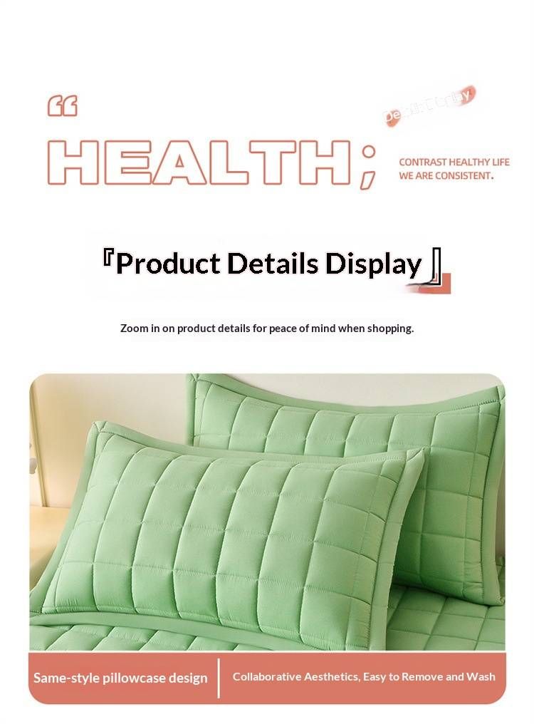 Premium Soft Cotton Mattress Protector – Hypoallergenic & Breathable Bed Pad For Baby, Kids & Adults (Made With Xinjiang Cotton, White/Beige/Grey)_voghion.com