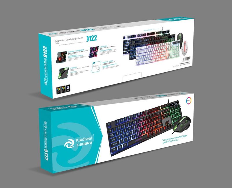 Kaidiwei 9122 lettere luminose retroilluminate tastiera per computer mouse gioco da tavolo set parole trasparenti_voghion.com