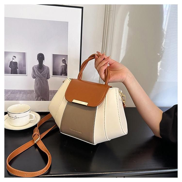 Borsa a mano color-block da donna di grande successo, primavera/estate 2025, design di nicchia, versatile, piccola, quadrata, texture di alta qualità_voghion.com