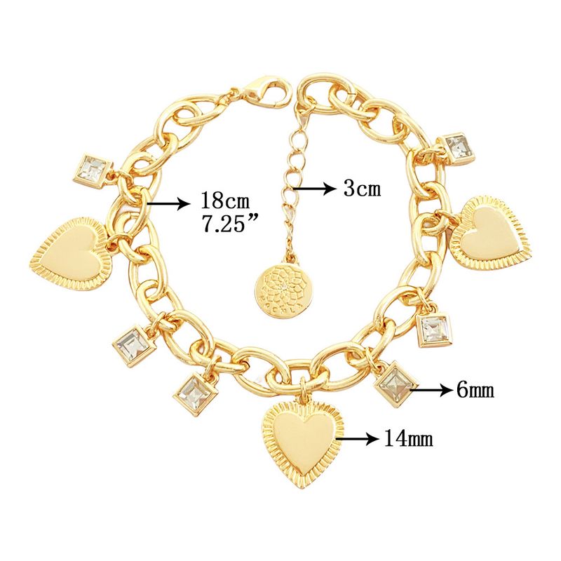 Joias femininas com design personalizado, pulseira com pingente Three Love, joias de mão de alta qualidade_voghion.com