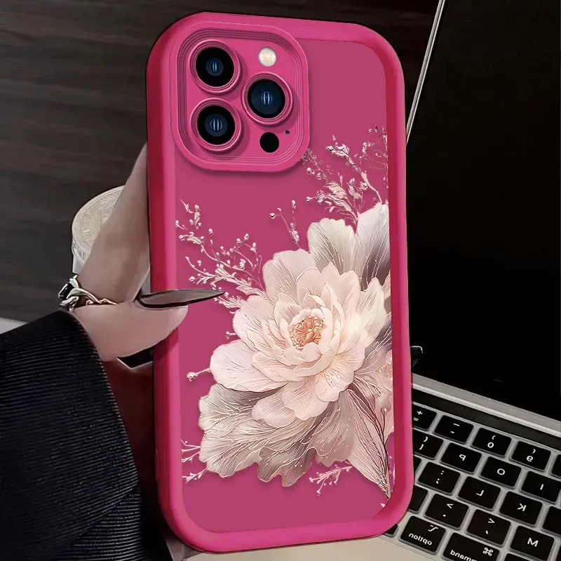 Beautiful Lotus Flower Case For IPhone 16 15 14 13 12 11 Pro Max X XS X S Max XR SE 2020 7 8 Plus Printing Soft Silicone Cover_voghion.com