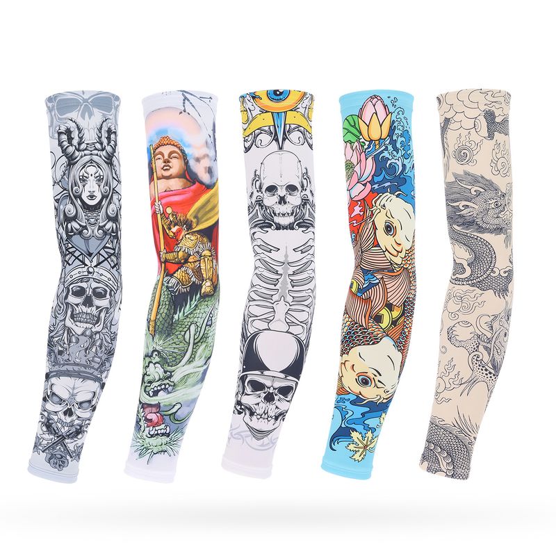 Eisseide Sonnenschutz Outdoor Radfahren Tattoo Guards für Männer und Frauen Fahr Ärmel Angeln Arm Abdeckungen_voghion.com