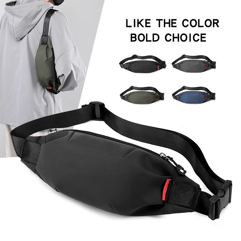 Nuovo da uomo, semplice, leggero, mini, alla moda, monospalla, casual, sportivo, in vita, piccola borsa a tracolla_voghion.com
