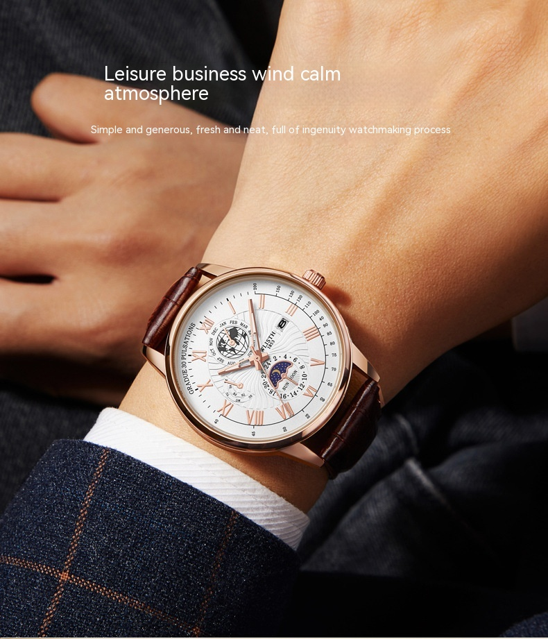 2023 neue Heiße Verkauf Wallace Casual Mode Stil herren Uhr Wasserdicht Business Gürtel Quarzuhr herren Uhr_voghion.com