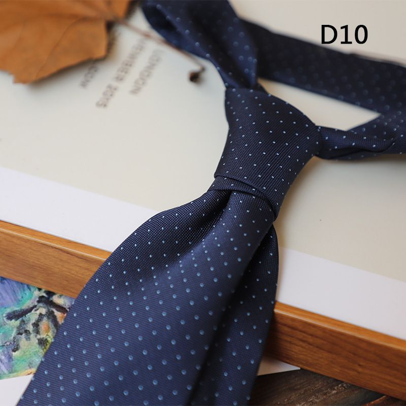 Cravatta da uomo formale, stile coreano, a pois, a righe, da 8 cm, stile professionale_voghion.com