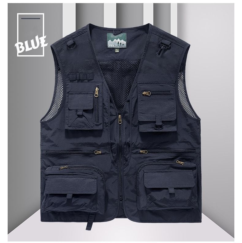 FGKKS Outdoor Leisure Vest For Men, New Breathable Outdoor Sports Coat With Multiple Pockets, High Quality Design, Leisure Vest For Men_voghion.com