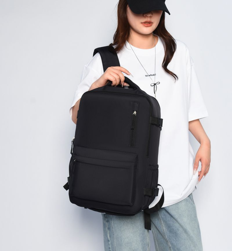 Lare Capacity Backpack 2025 New Simple Solid Color Business Laptop With Independent Shoe Compartment Commuter Travel_voghion.com