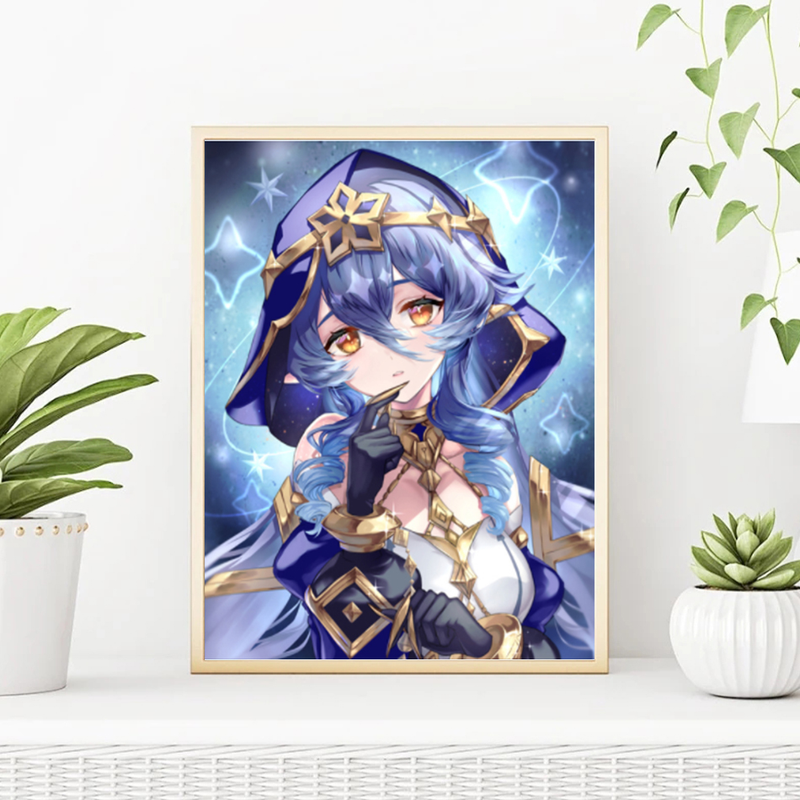 RUOPOTY Oil Paint By Numbers Handmade Decorative Paintings Beautiful Cartoon Game Characters Paint For Painting Wall Decor Personalized Gift_voghion.com