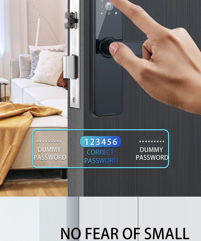 Advanced Graffiti Wooden Door Intelligent Fingerprint Lock Apartment Interior Door Intelligent Office Password Lock_voghion.com