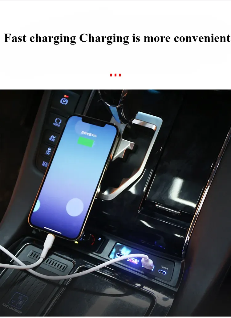 Pour Toyota Alphard/Vellfire 30S Hub USB/PD Charge rapide Multi-Port Panneau central Prise allume-cigare Adaptateur secteur_voghion.com