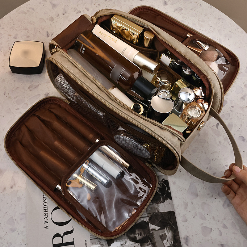 Large Capacity Makeup Bag With High-end Feel Portable Travel Wash Bag Multifunctional Storage Bag Portable Storage Bag_voghion.com