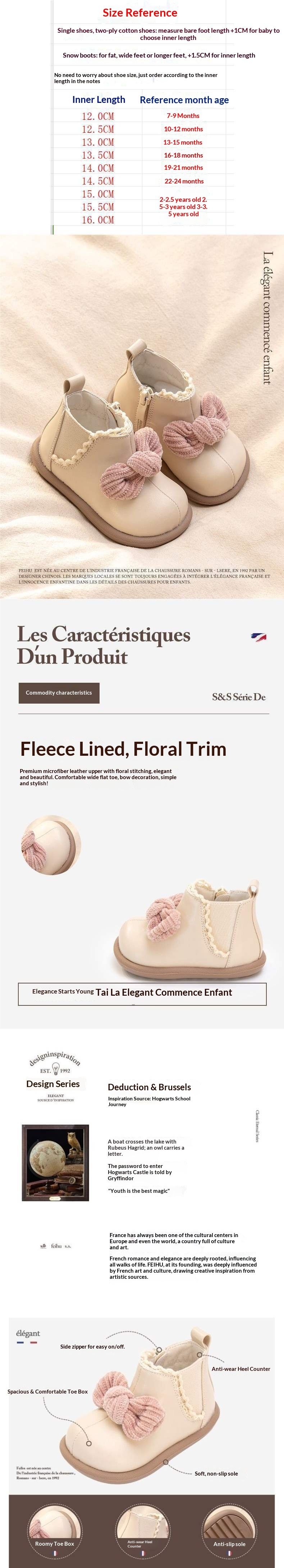 ToyPulse Girls' Soft Sole Walking Baby Fleece-Lined Short Infant Autumn Winter Toddler Leather Boots Double Cotton Shoes_voghion.com